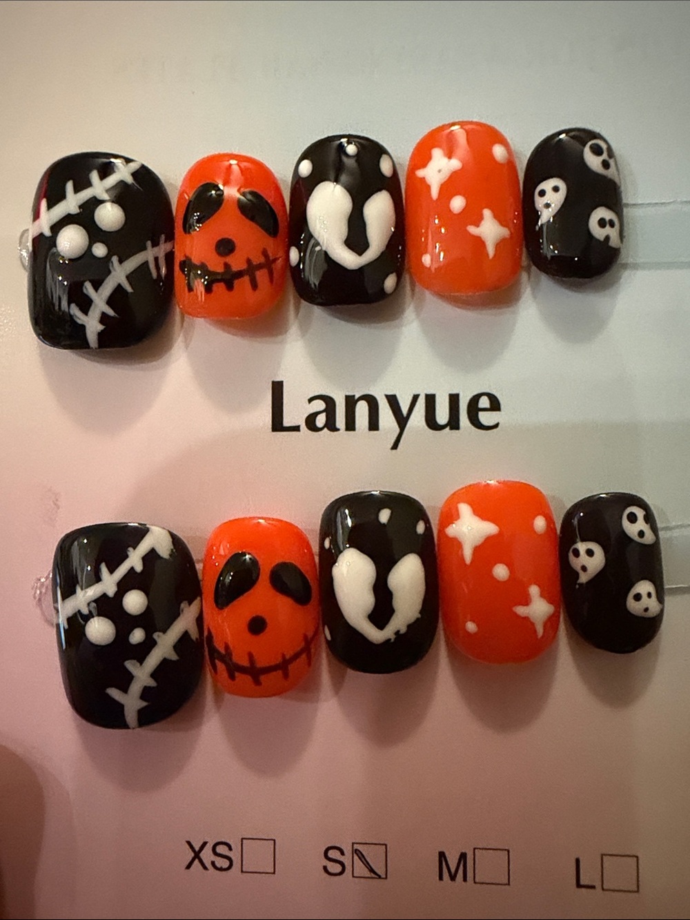 Halloween Nail Set - Black & Orange